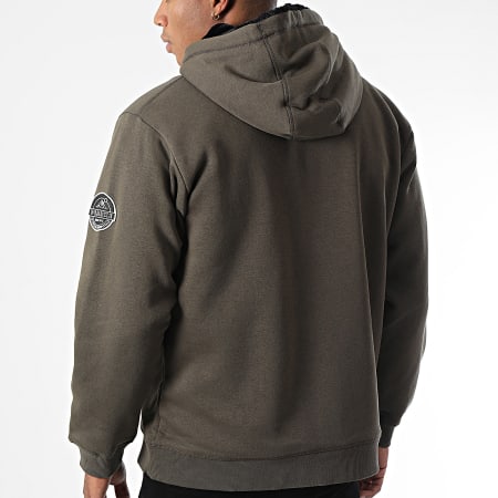 Deeluxe - Veste Zippée Capuche Waiter 04V5900M Vert Kaki Foncé