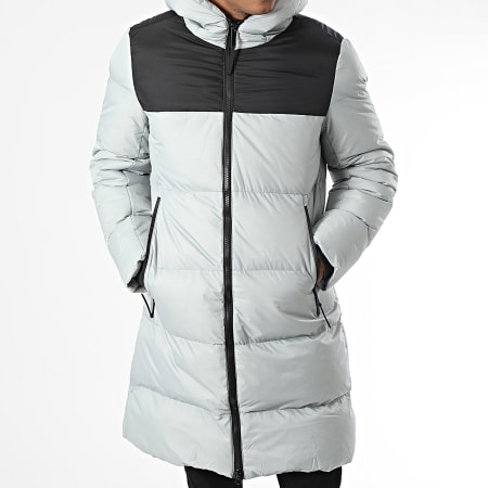 Frilivin - Doudoune Capuche Longue Gris Noir