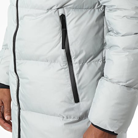 Frilivin - Doudoune Capuche Longue Gris Noir
