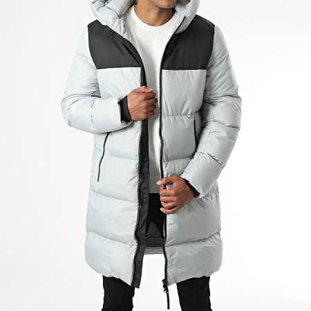 Frilivin - Doudoune Capuche Longue Gris Noir