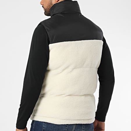 Frilivin - Doudoune Sans Manches Ecru Noir