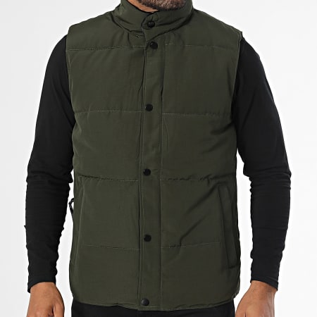 Frilivin - Abrigo sin mangas verde caqui