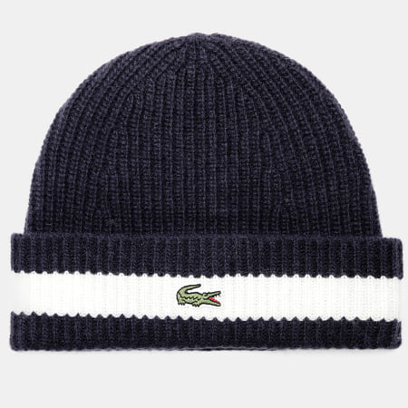 Bonnet Logo Brode Crocodile Bleu Marine Blanc