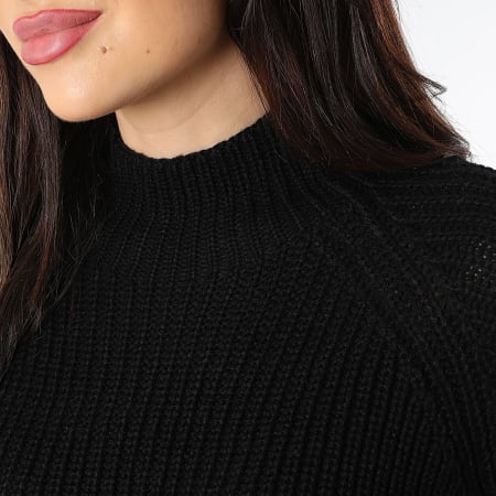 Only - Jersey de cuello alto para mujer Justy Tine Negro