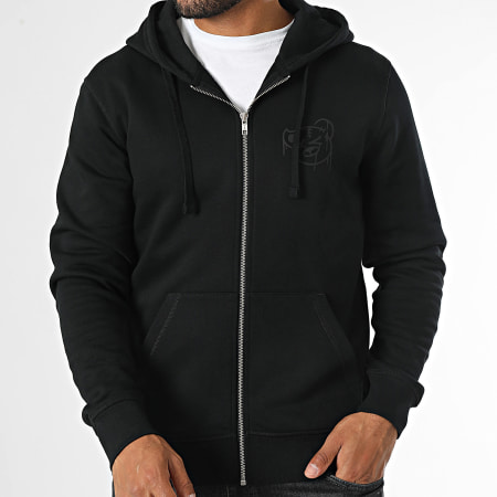 Sale Môme Paris - Sweat Zippé Capuche Nounours Dripping Graffiti Noir