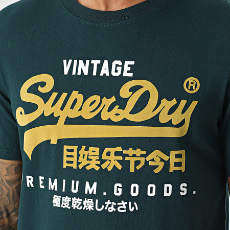 Superdry - Camiseta Duo Vintage Logo M1012001A Botella Verde