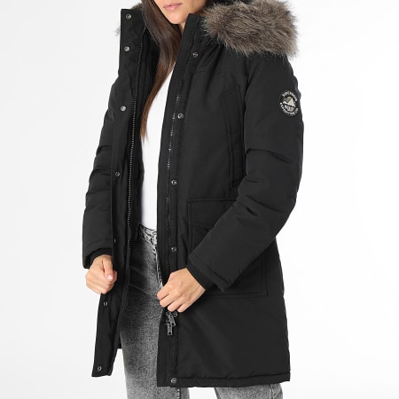 Superdry - Parka Capuche Fourrure Femme Everest W5011786A Noir