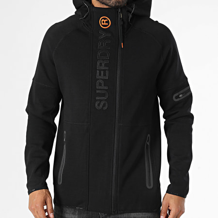 Loose Tech Logo Zip Hoodie M2013743A Black