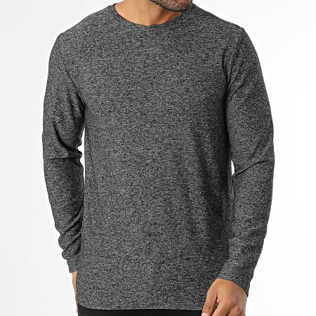 Teddy Smith - Tee Shirt Manches Longues Kaylen 11017042D Gris Anthracite Chiné