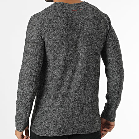 Teddy Smith - Tee Shirt Manches Longues Kaylen 11017042D Gris Anthracite Chiné