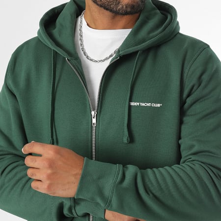 Teddy Yacht Club - Sweat Zippé Capuche Art Series Script Vert