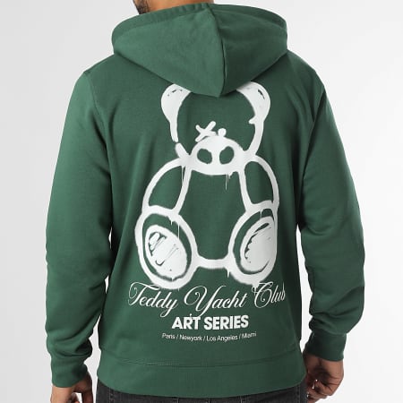 Teddy Yacht Club - Sweat Zippé Capuche Art Series Script Vert