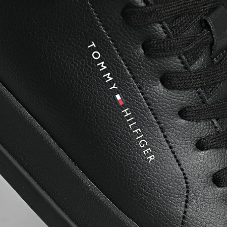 Tommy Hilfiger - Baskets Court Leather Grain Essential 5297 Black