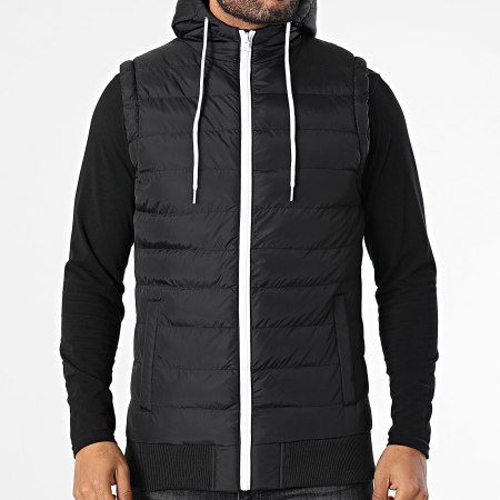 Urban Classics - TB510 Chaqueta sin mangas con capucha Negro