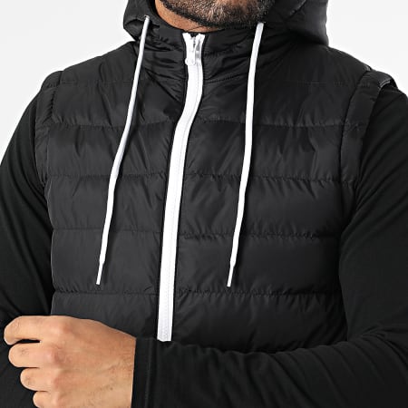Urban Classics - TB510 Chaqueta sin mangas con capucha Negro