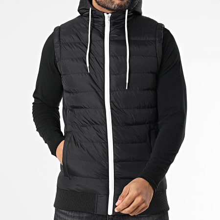 Urban Classics - TB510 Chaqueta sin mangas con capucha Negro