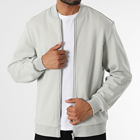 Urban Classics - Chaqueta gris con cremallera