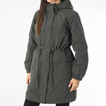 Vero Moda Parka Capuche Femme Alma Gris Anthracite