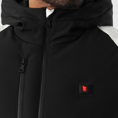 Comme Des Loups - Doudoune Chauffante Capuche Aspen Blanc Noir