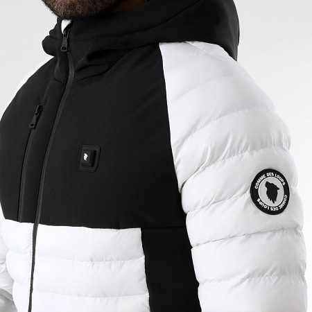 Comme Des Loups - Doudoune Chauffante Capuche Aspen Blanc Noir