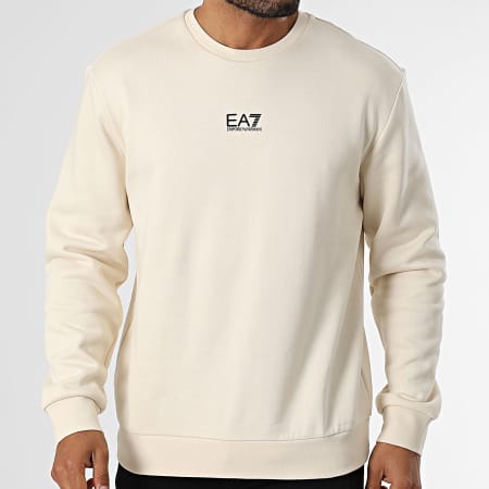 EA7 Emporio Armani - Sudadera con cuello redondo 8NPM34-PJVTZ Beige