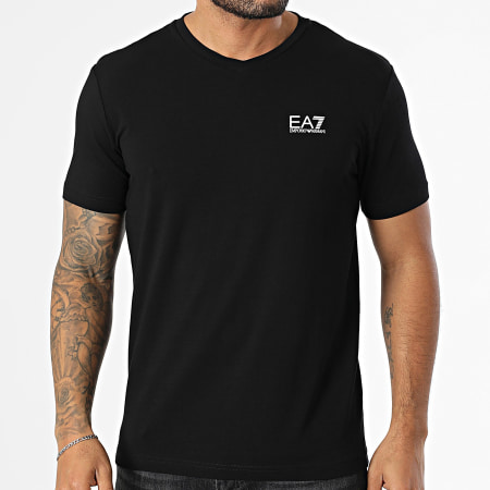 EA7 Emporio Armani Tee Shirt Col V 8NPT27 PJVQZ Noir LaBoutiqueOfficielle