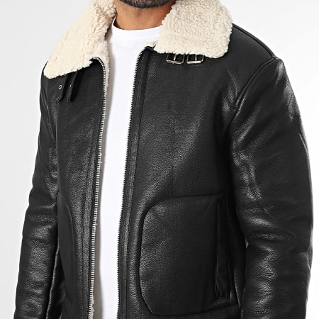 Frilivin - Veste Simili Cuir Noir