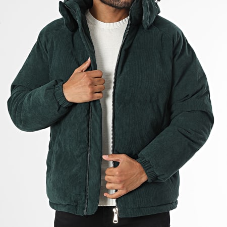 Frilivin - Doudoune Capuche Vert Bouteille