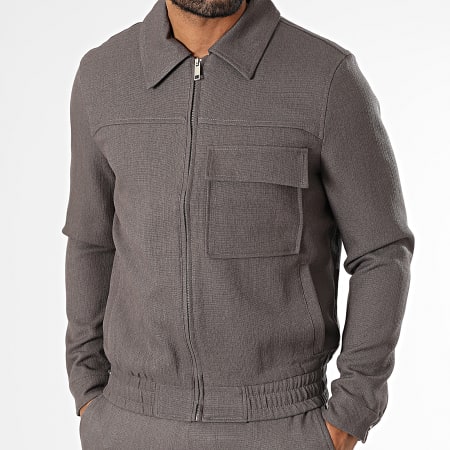 Frilivin - Ensemble Veste Zippée Et Pantalon Gris Anthracite