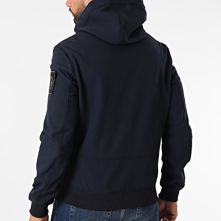 Kymaxx - Veste Zippée Capuche Bleu Marine