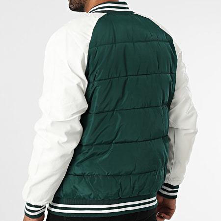 Kymaxx - Veste Teddy Vert Blanc