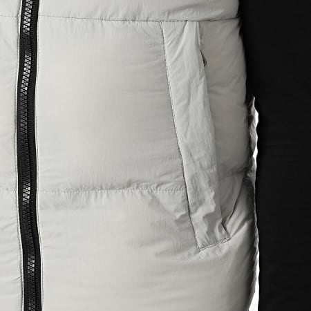 Kymaxx - Chaqueta sin mangas con capucha Gris claro