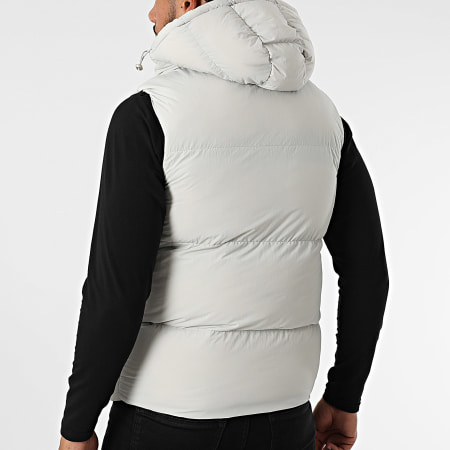 Kymaxx - Chaqueta sin mangas con capucha Gris claro