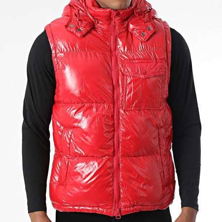 KZR - Chaqueta sin mangas con capucha Rojo