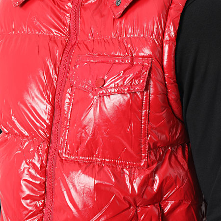 KZR - Chaqueta sin mangas con capucha Rojo