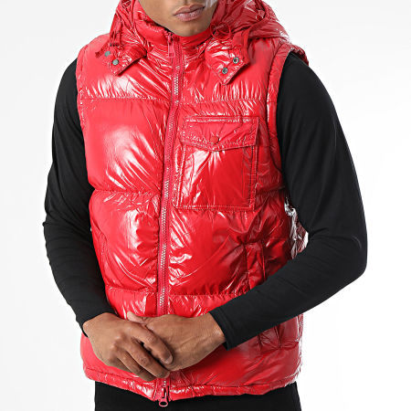 KZR - Chaqueta sin mangas con capucha Rojo