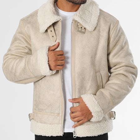 Veste mouton beige clearance