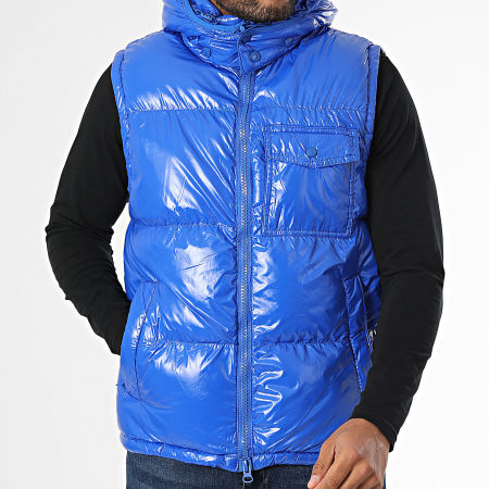 KZR - Abrigo sin mangas con capucha azul King