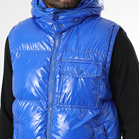 KZR - Abrigo sin mangas con capucha azul King