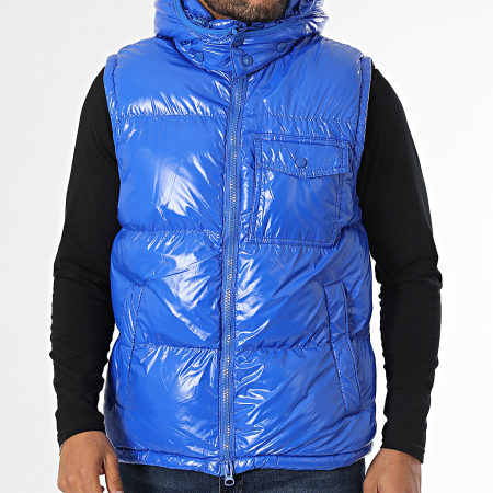 KZR - Abrigo sin mangas con capucha azul King