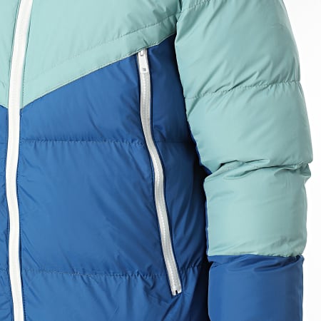 KZR - Doudoune Capuche Bleu Marine Turquoise
