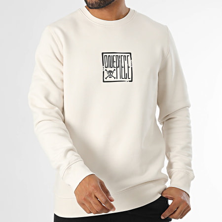 One Piece - Sweat Crewneck Kanagawa Beige