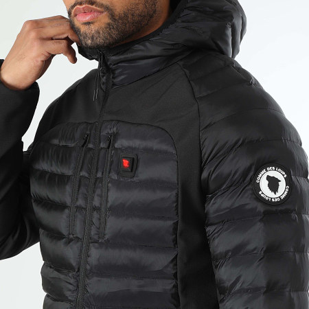 Comme Des Loups - Chaqueta de pluma cálida con capucha Alcatraz Negro