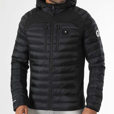 Comme Des Loups - Chaqueta de pluma cálida con capucha Alcatraz Negro