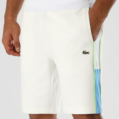 Short de bain lacoste blanc outlet
