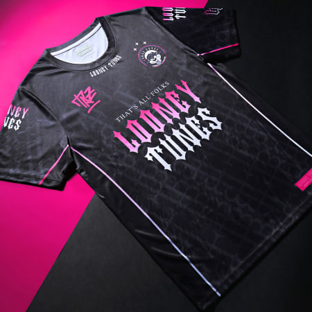 Looney Tunes - Maillot Collector Taz Worldwide Pink Noir