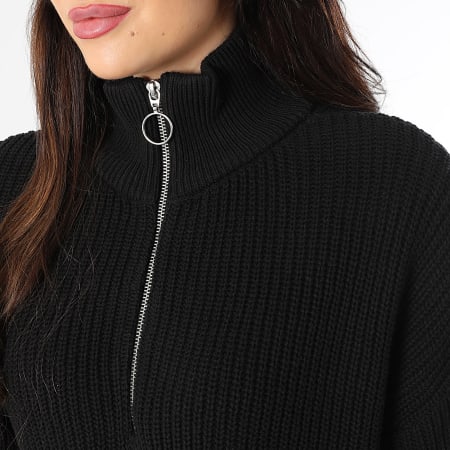 IRIEDAILY Maglione Donna Nero a Righe Casual (INT L