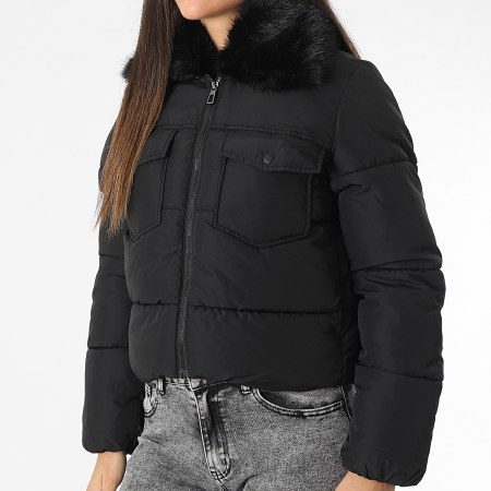 Only - Doudoune Fourrure Femme Maggi Noir