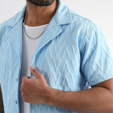 LBO - Ensemble Chemise Manches Courtes Et Short Jogging 0260 Bleu Clair