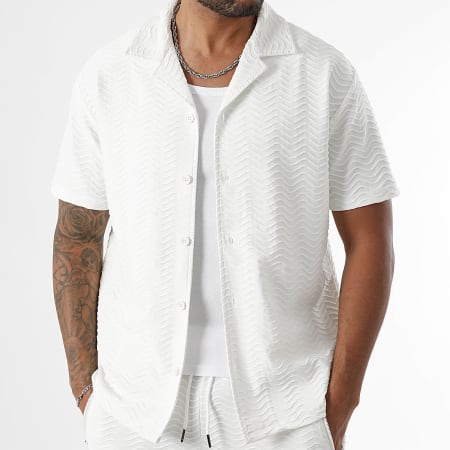 LBO - Ensemble Chemise Manches Courtes Et Short Jogging Waves 0278 Blanc
